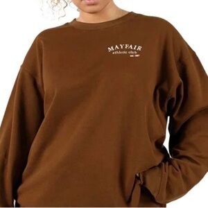 New Mayfair athletic club Brown Cognac Crewneck Sweatshirt